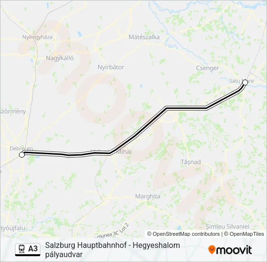 A3 Train Line Map