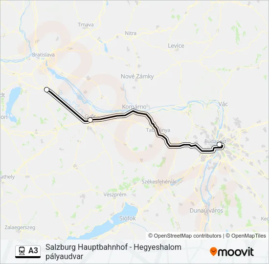 A3 Train Line Map