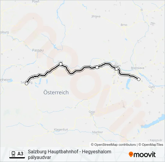 A3 Train Line Map