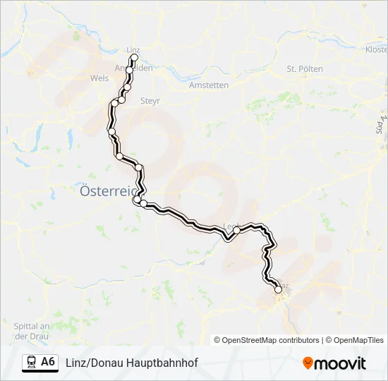 A6 Train Line Map