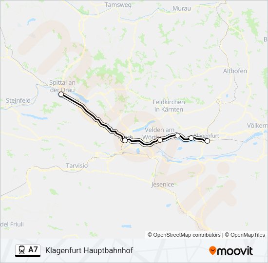 A7 Train Line Map