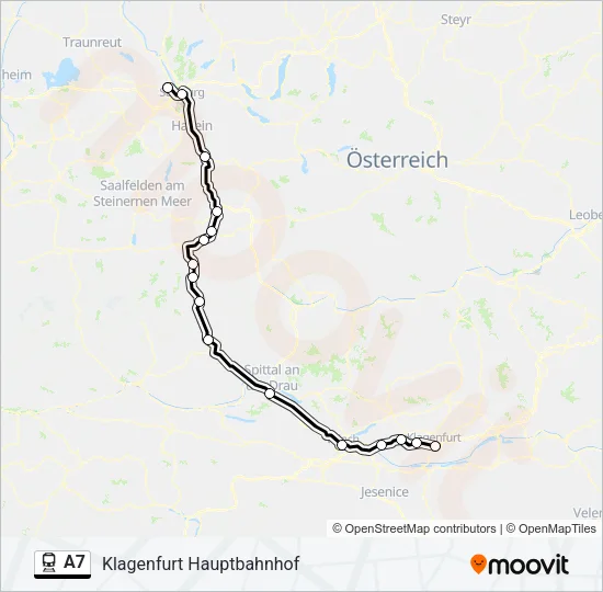 A7 Train Line Map