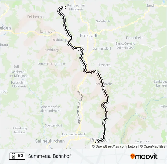 R3 Train Line Map