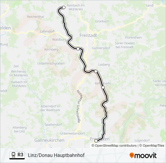 R3 Train Line Map