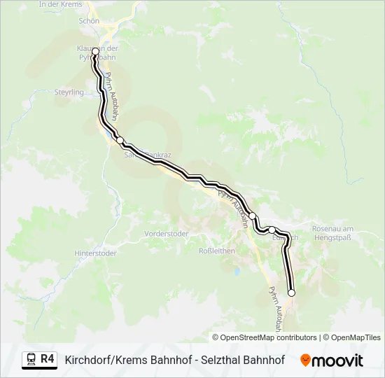 R4 Train Line Map