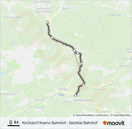 R4 Train Line Map