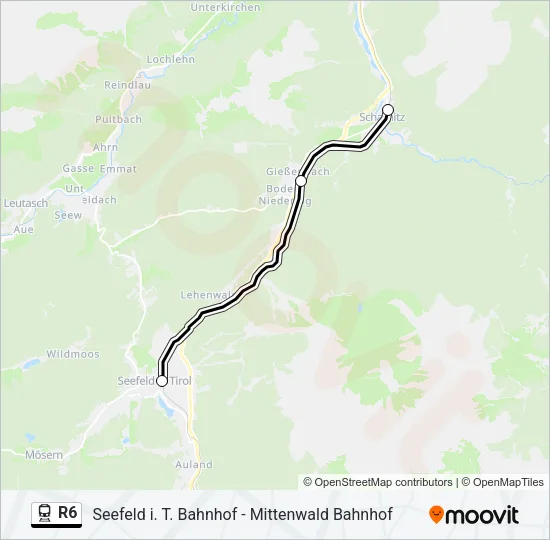 R6 Train Line Map
