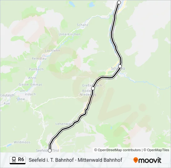 R6 Train Line Map