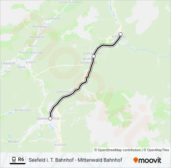 R6 Train Line Map