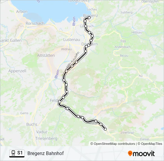 S1 Train Line Map