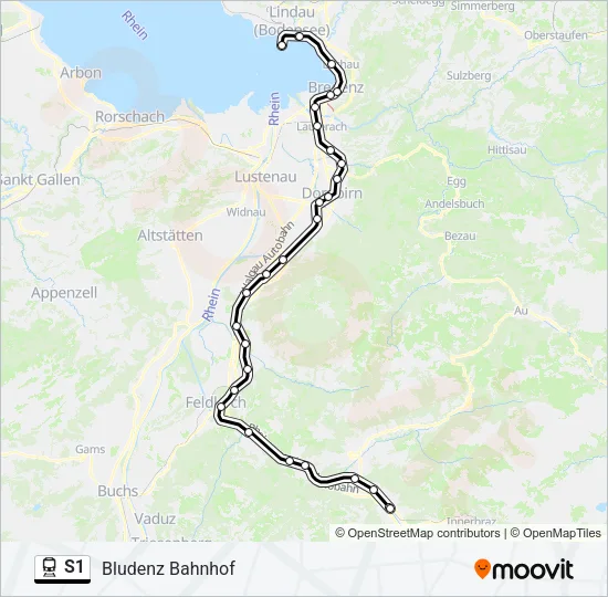 S1 Train Line Map