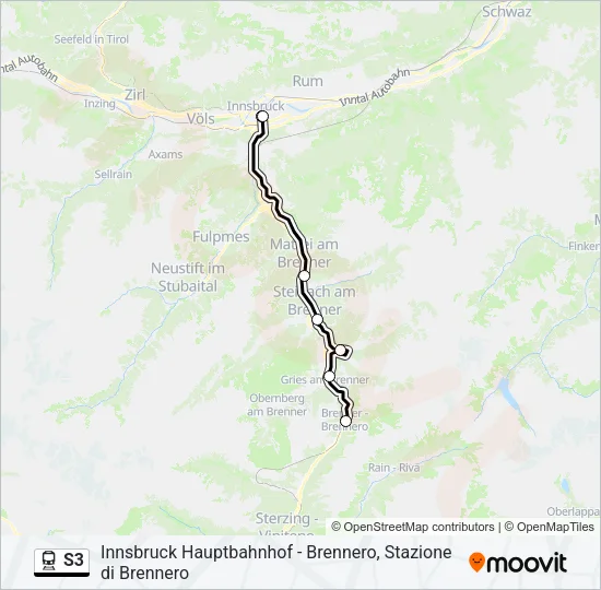 S3 Train Line Map