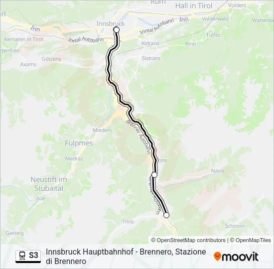 S3 Train Line Map