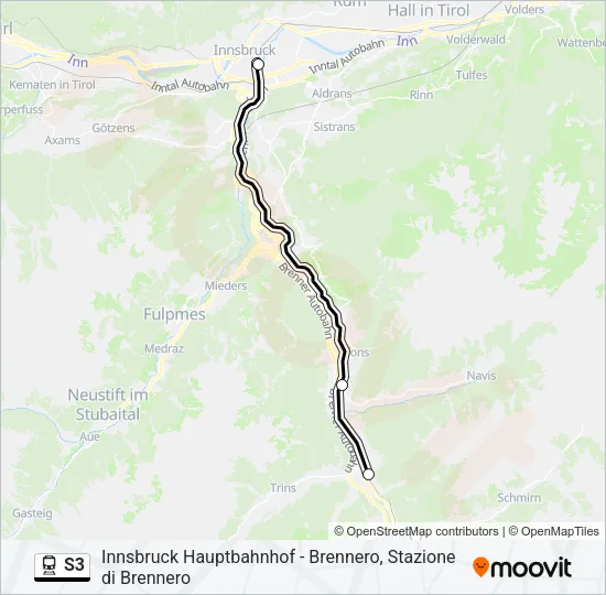 S3 Train Line Map