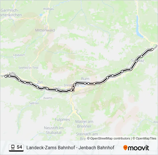 S4 Train Line Map