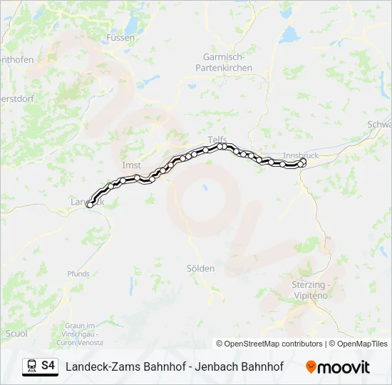 S4 Train Line Map