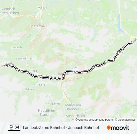 S4 Train Line Map