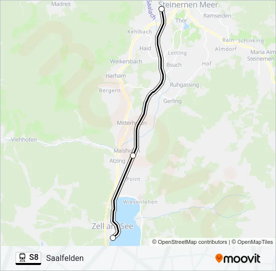 S8 Train Line Map