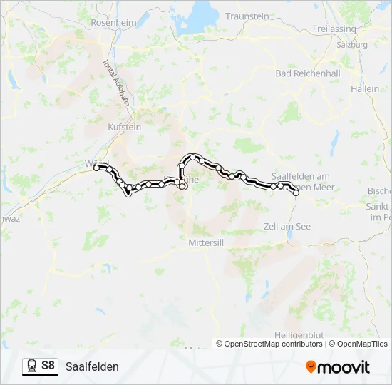 S8 Train Line Map