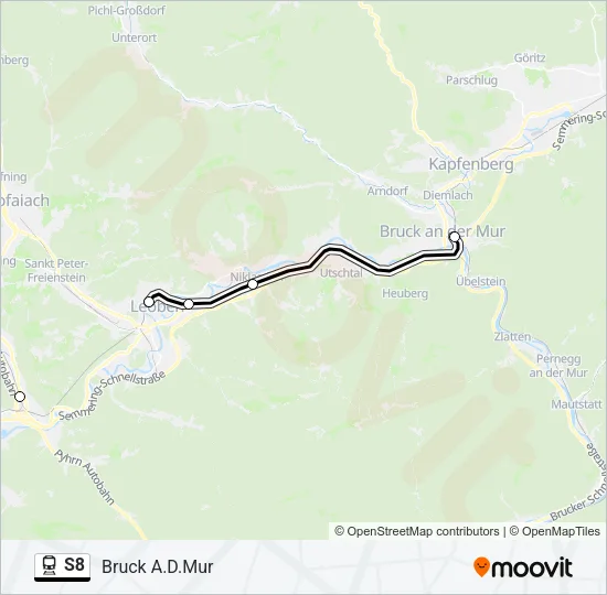 S8 Train Line Map