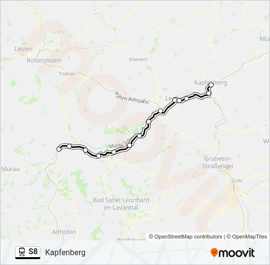 S8 Train Line Map