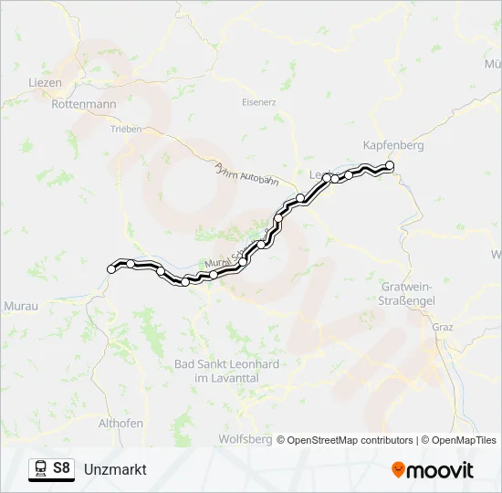 S8 Train Line Map