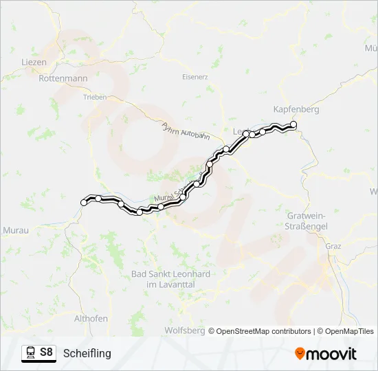 S8 Train Line Map