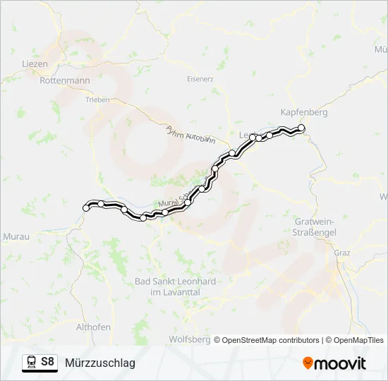 S8 Train Line Map