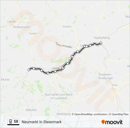 S8 Train Line Map