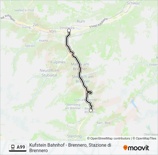 A99 Train Line Map