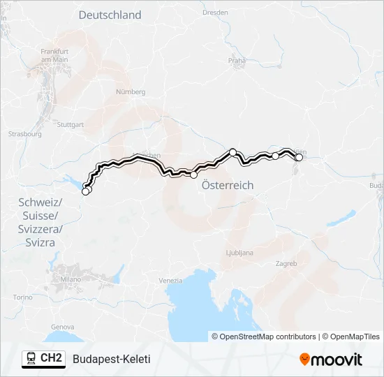 CH2 Train Line Map