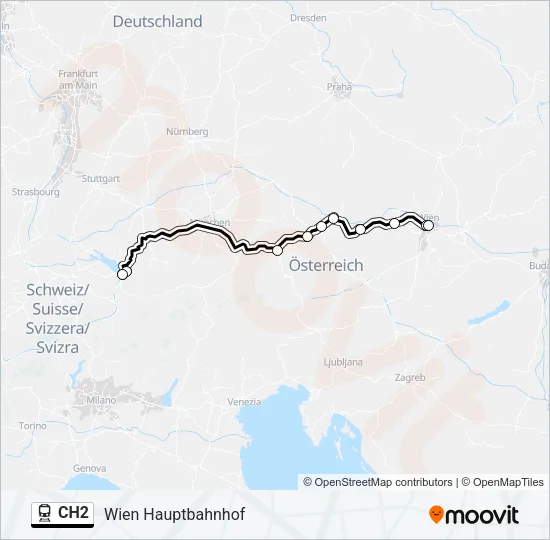 CH2 Train Line Map