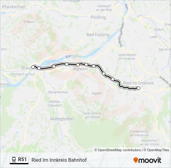 R51 Train Line Map