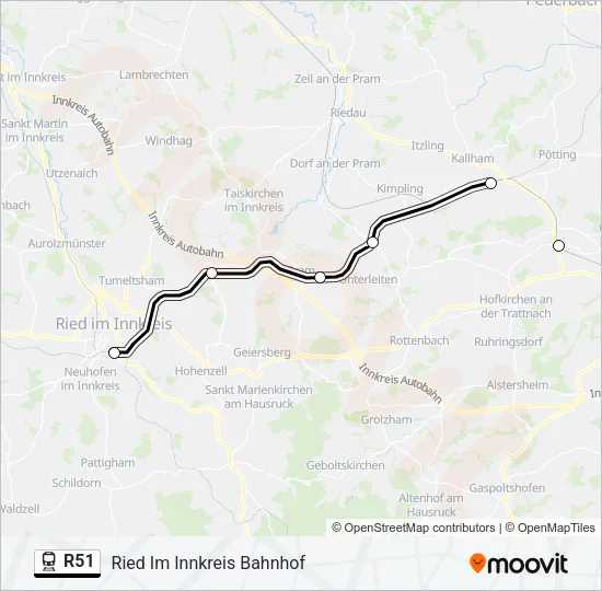 R51 Train Line Map