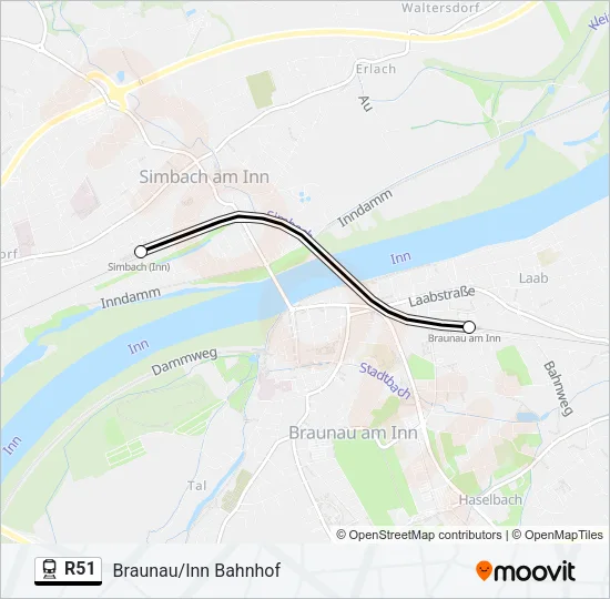 R51 Train Line Map