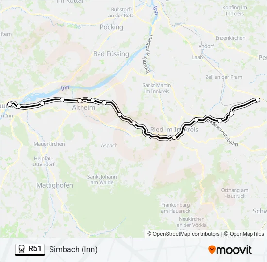 R51 Train Line Map