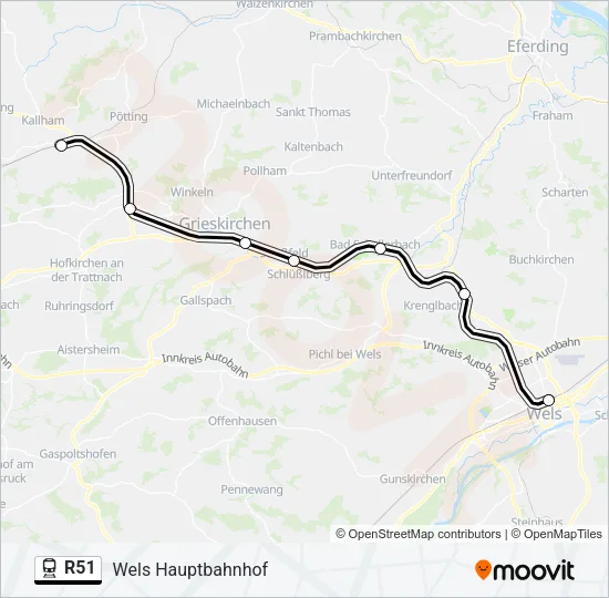 R51 Train Line Map