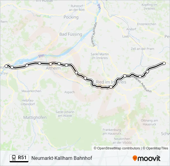 R51 Train Line Map