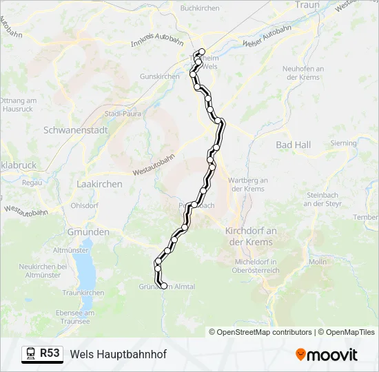 R53 Train Line Map