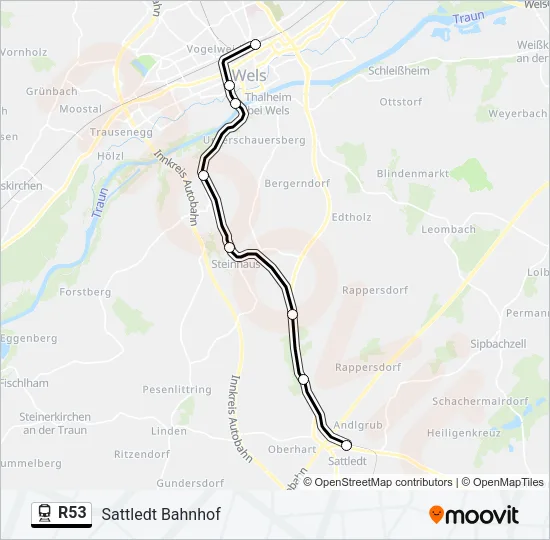 R53 Train Line Map