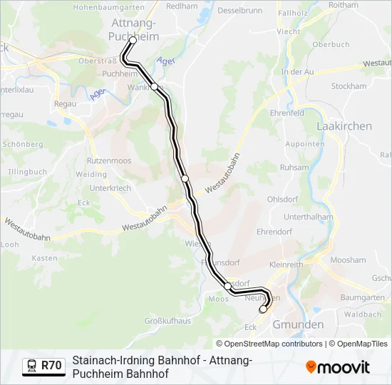 R70 Train Line Map