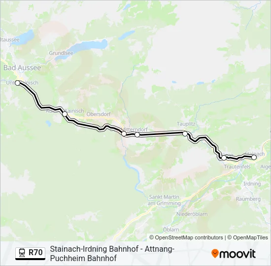 R70 Train Line Map
