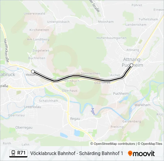 R71 Train Line Map