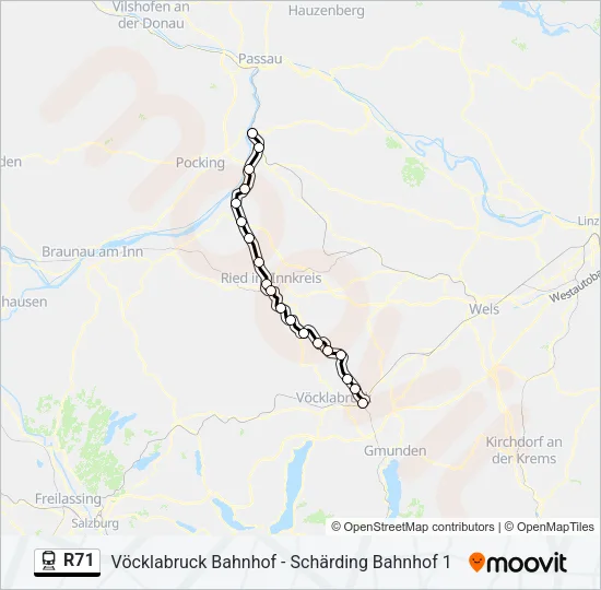 R71 Train Line Map