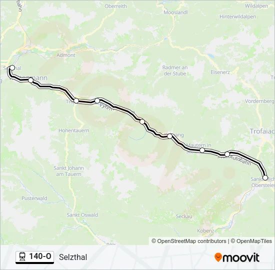 140-O Train Line Map