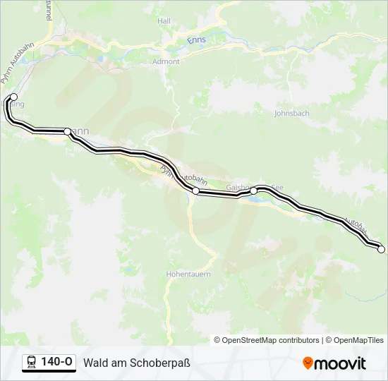 140-O Train Line Map