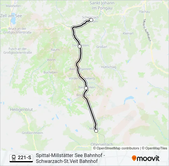 221-S Train Line Map