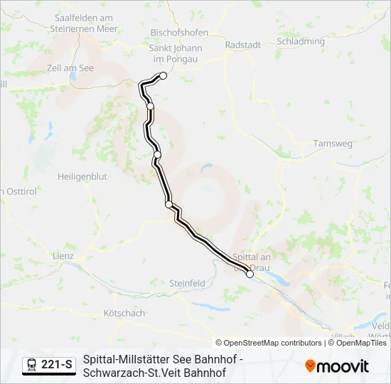221-S Train Line Map