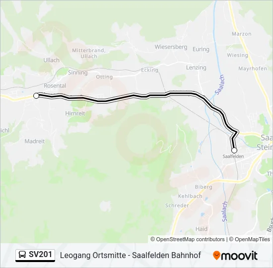 SV201 Bus Line Map