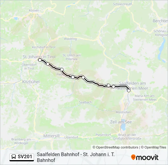 SV201 Bus Line Map